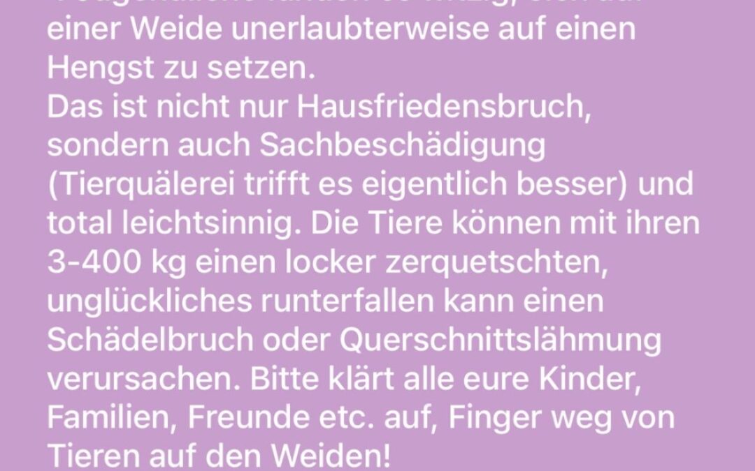 Unschöne Ereignisse