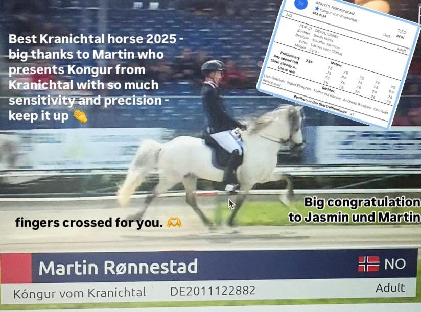 Kongur vom Kranichtal und Martin Rønnestad haben die WM gerockt!