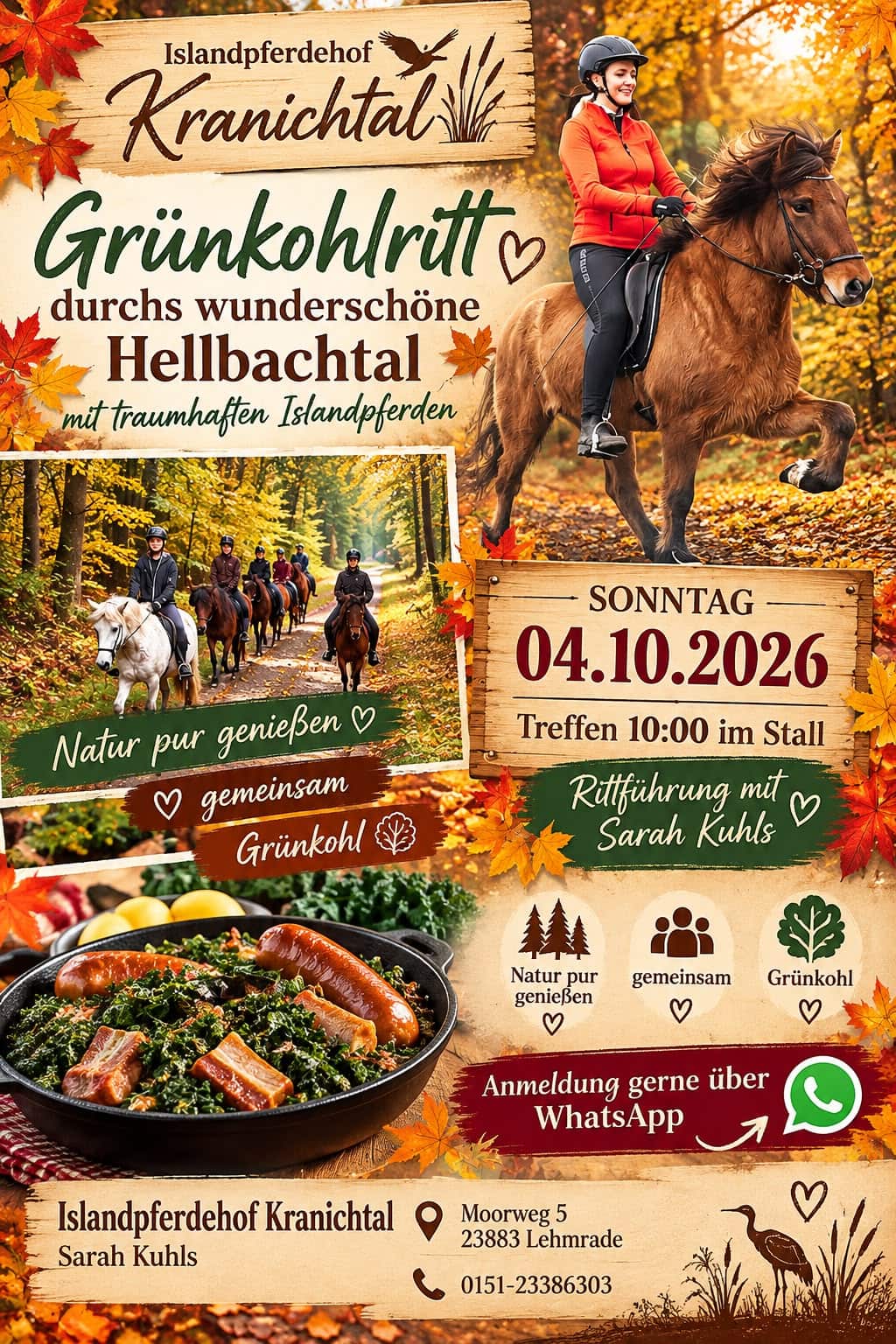 whatsapp image 2026 09 29 at 08.41.33 Herbstlicher Flyer für Grünkohlritt mit Islandpferden im Hellbachtal